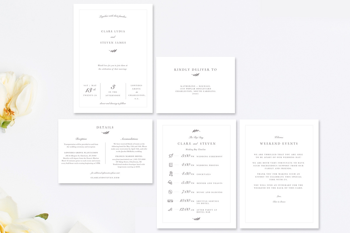 Classic Wedding Invitation Suite in Stationery Templates - product preview 8