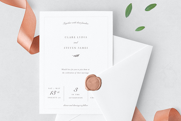 Classic Wedding Invitation Suite in Stationery Templates - product preview 1