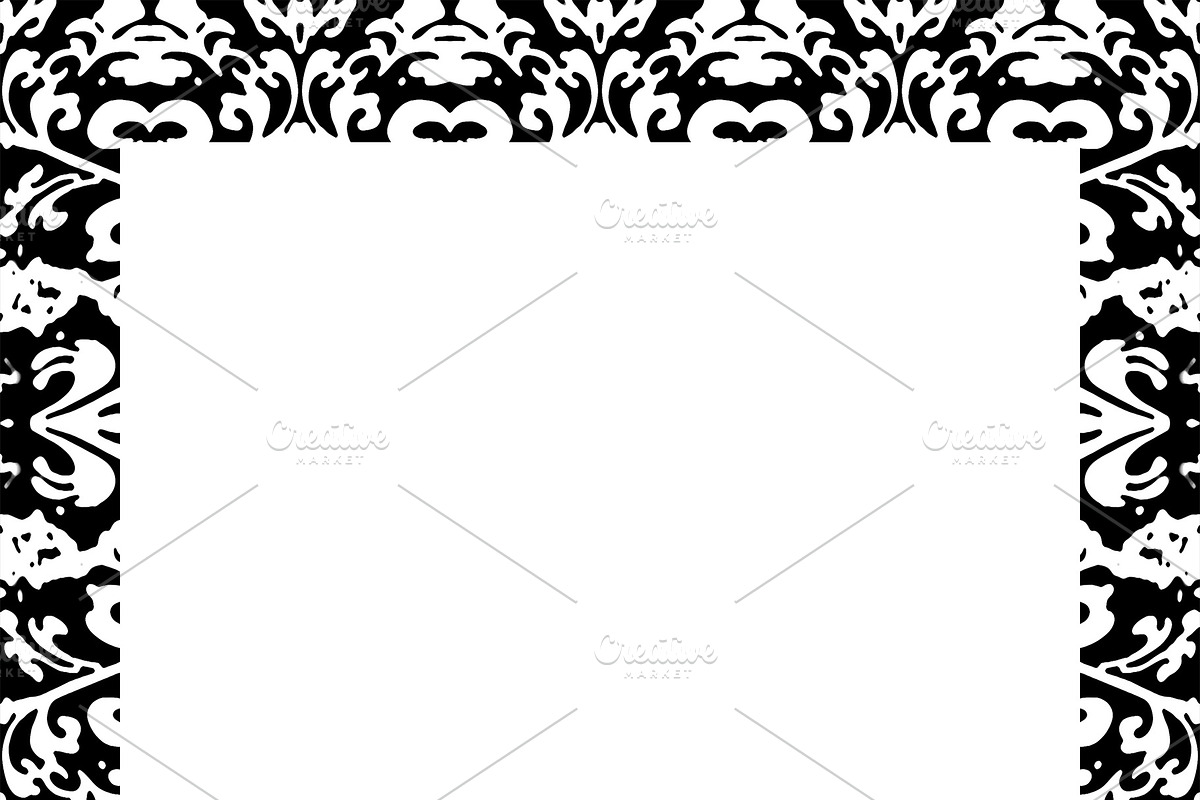 White Frame with Decorated Borders in Patterns - product preview 8