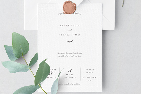 Classic Wedding Invitation Suite in Stationery Templates - product preview 4