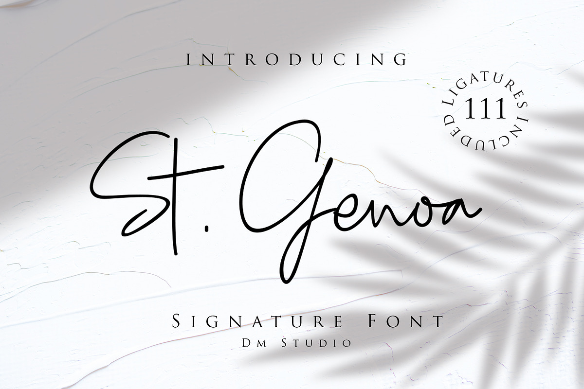 St Genoa - Signature Font in Script Fonts - product preview 8