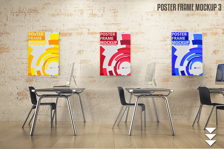 Interior poster frame mock-up in Print Mockups - product preview 8