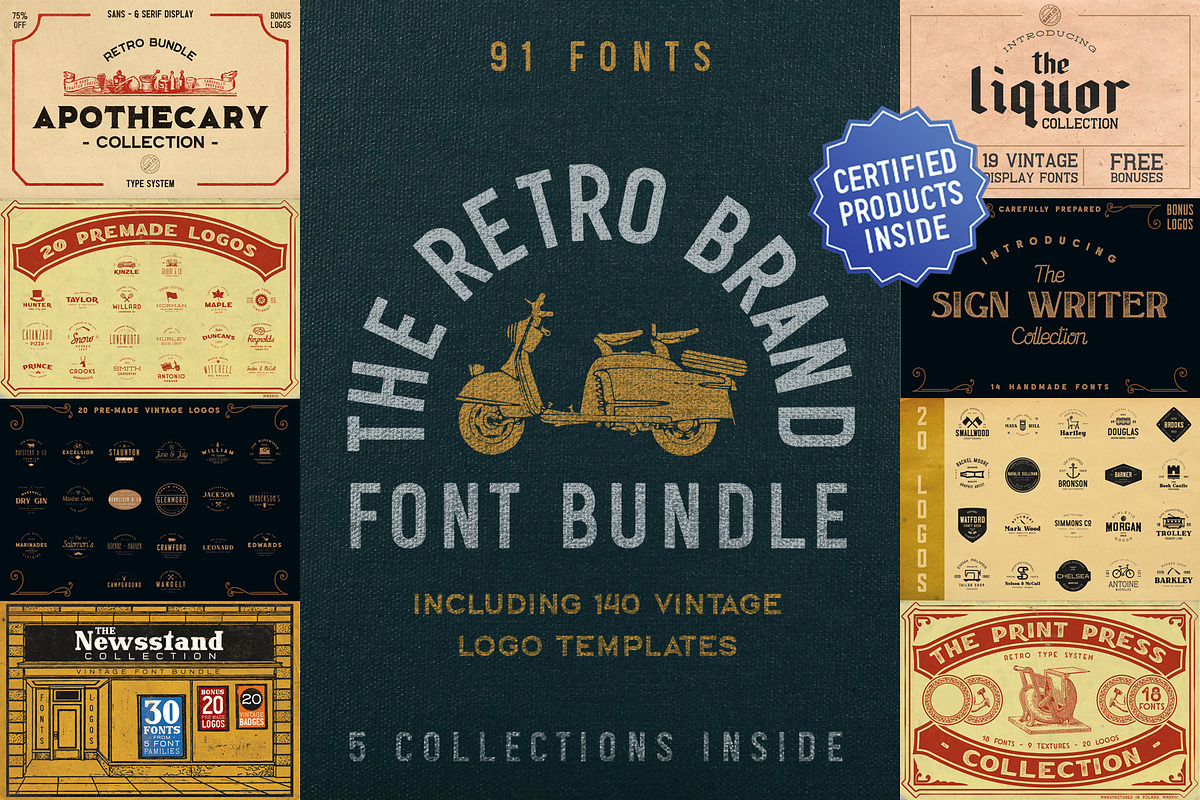 The Retro Brand Font Bundle in Display Fonts - product preview 8
