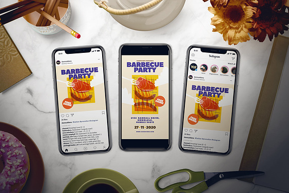 Barbecue Party Flyer Set in Invitation Templates - product preview 1