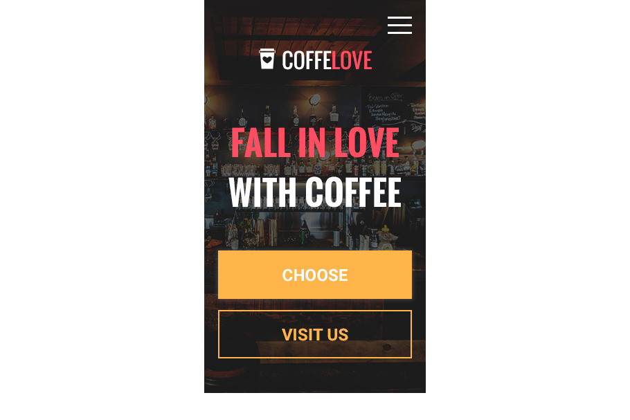 CoffeeLove PSD template in Landing Page Templates - product preview 8