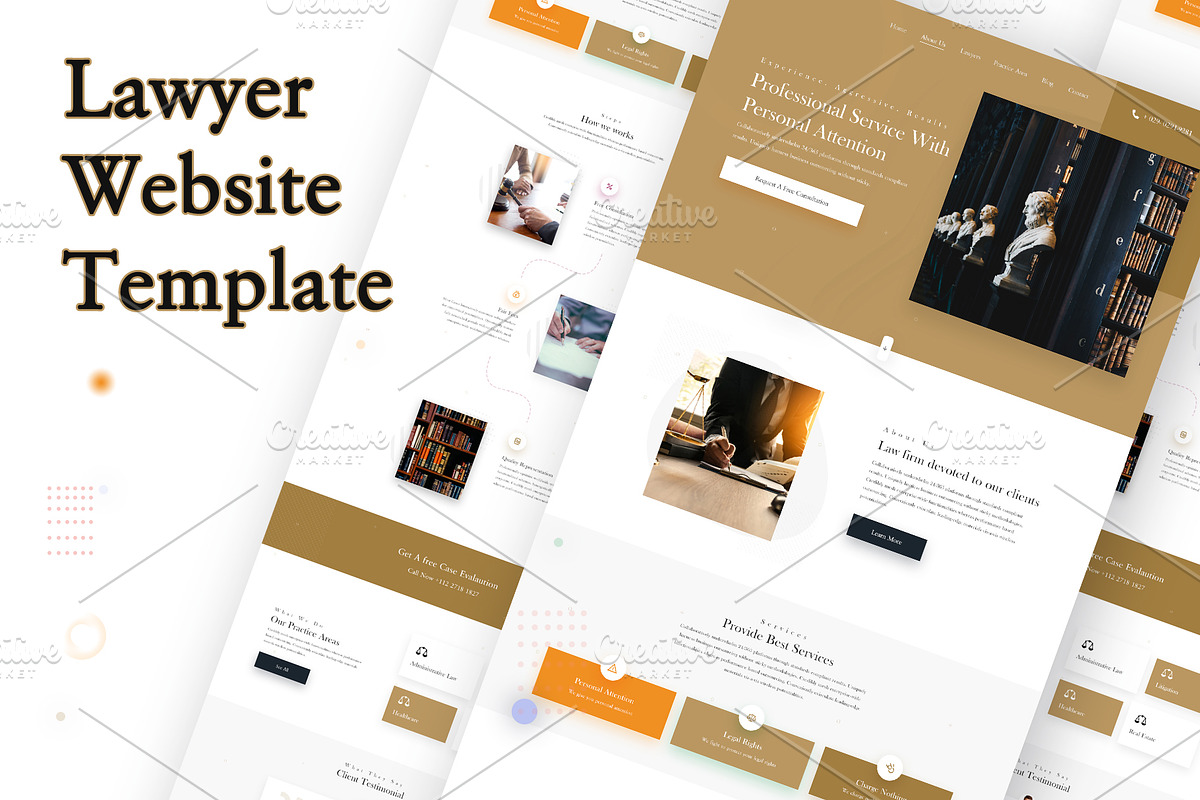 Law Firm - Homepage design in Landing Page Templates - product preview 8