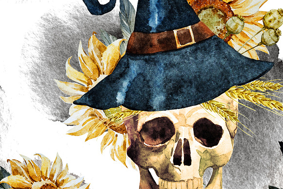 Watercolor Halloween Patterns in Patterns - product preview 4