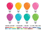 Light Bulb Clip Art Set