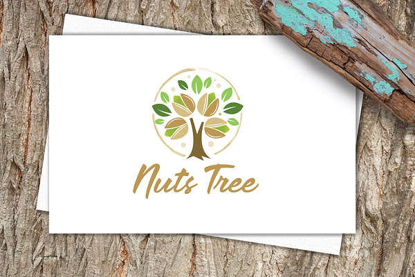 Nuts Tree Logo Template