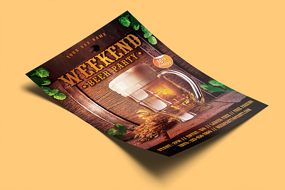 Weekend Beer Party Flyer in Flyer Templates - product preview 1