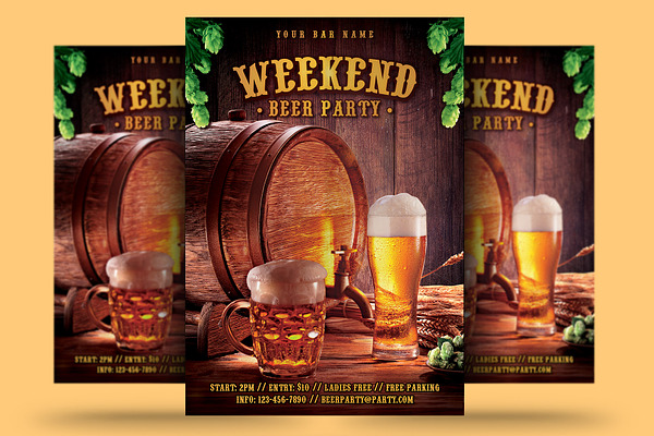Weekend Beer Party Flyer