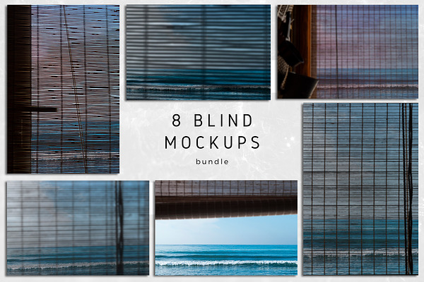 8 Window blind mockups BUNDLE