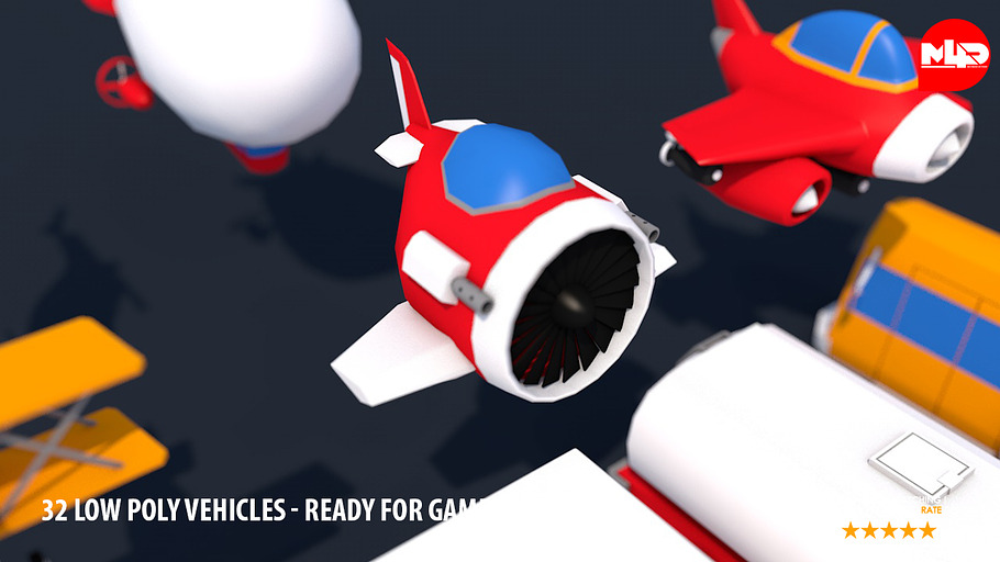32 Low Poly Vehicles - Game Design in Vehicles - product preview 5