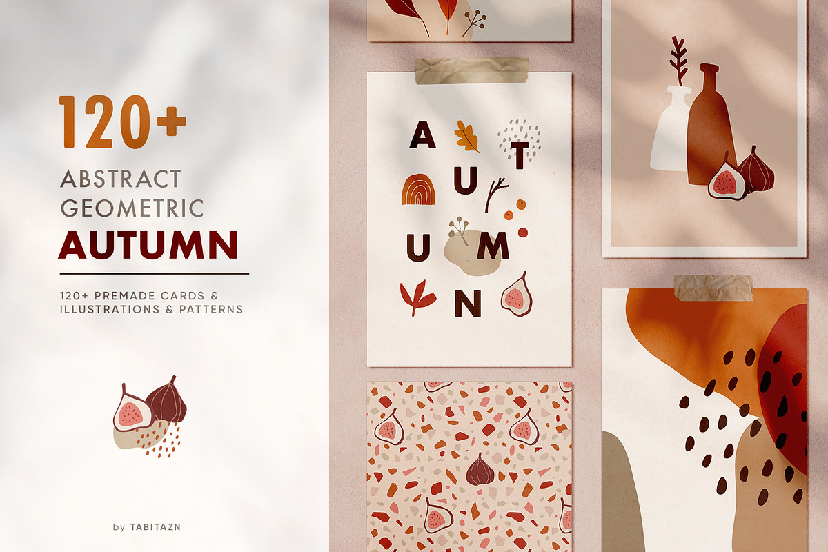 120+ Abstract geometric autumn set in Illustrations - product preview 8