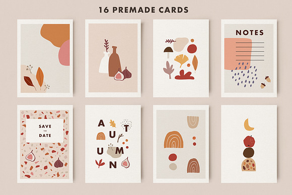 120+ Abstract geometric autumn set in Illustrations - product preview 1