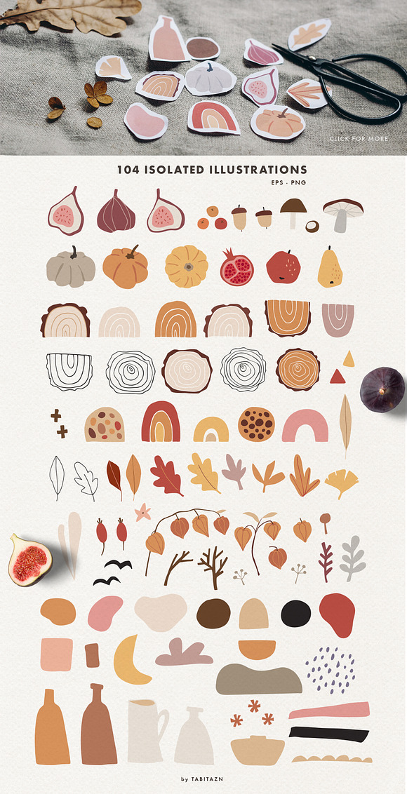 120+ Abstract geometric autumn set in Illustrations - product preview 4