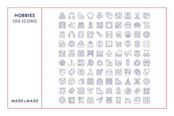 Line Icons – Hobbies in Game Icons - product preview 5