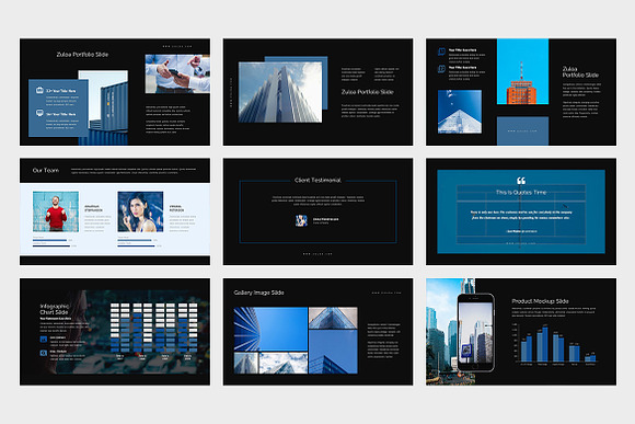Zuloa : Blue Business Powerpoint in PowerPoint Templates - product preview 10