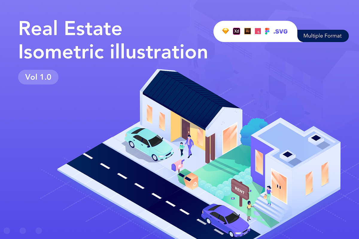 Real Estate Isometric Kit Vol.1 in Illustrations - product preview 8