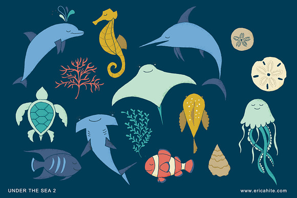 Under the Sea 2: Vector Art in Illustrations - product preview 1