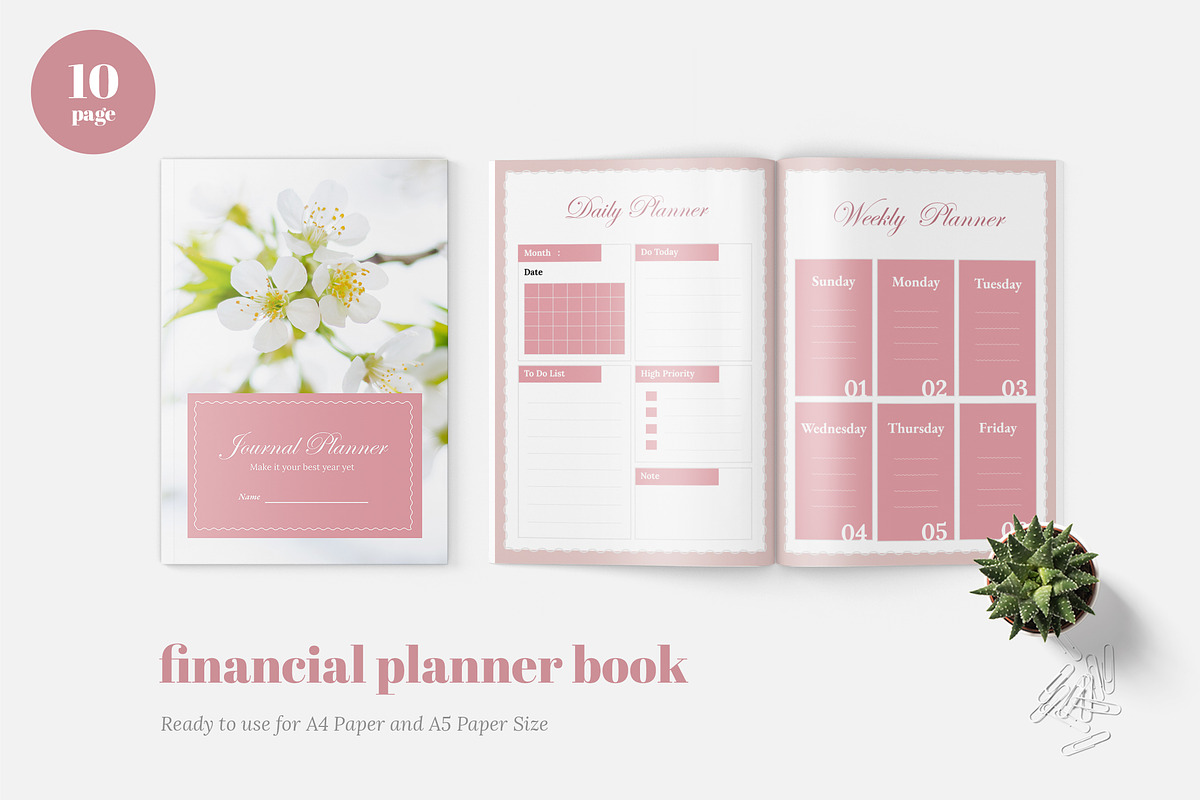 Finance Daily Planner Book in Brochure Templates - product preview 8