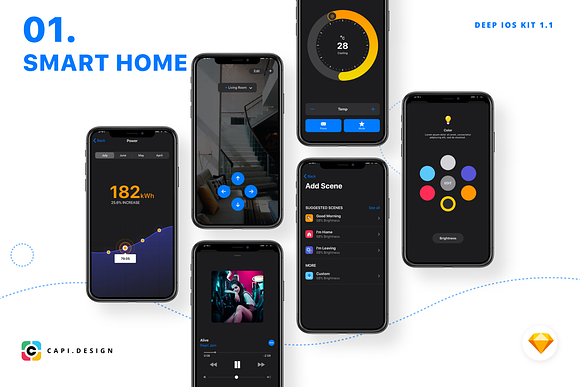 CaDeep - iOS App Design UI Kit in App Templates - product preview 7