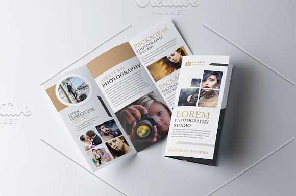 Photography Trifold Brochure in Brochure Templates - product preview 2