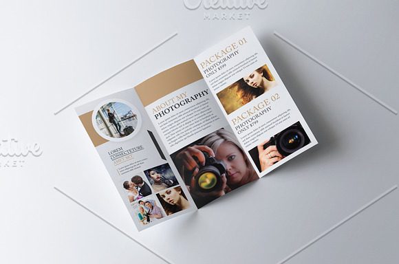 Photography Trifold Brochure in Brochure Templates - product preview 3