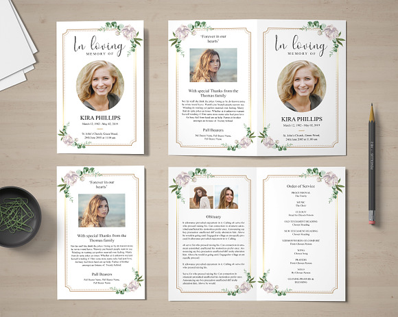 Funeral Program Template in Card Templates - product preview 2