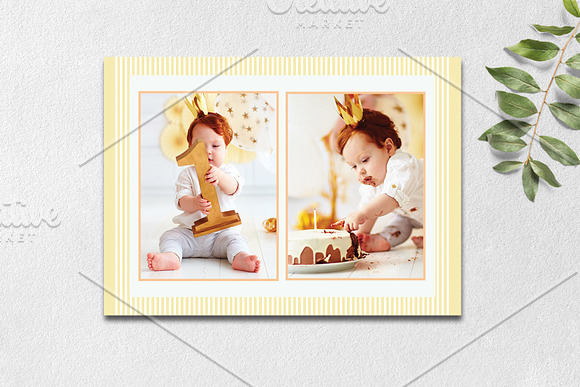 Cake smash photo collage V01 in Flyer Templates - product preview 1