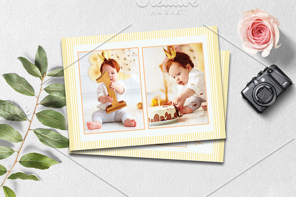Cake smash photo collage V01 in Flyer Templates - product preview 3