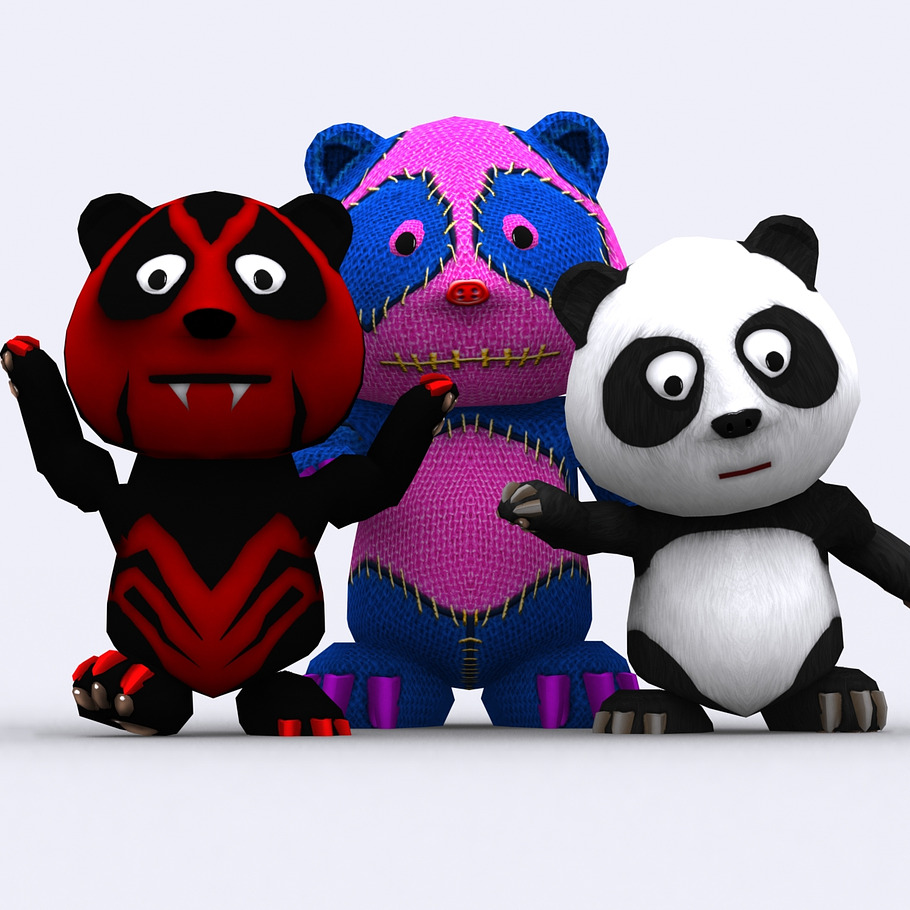 3DRT - Toonpets pandas in Fantasy - product preview 1