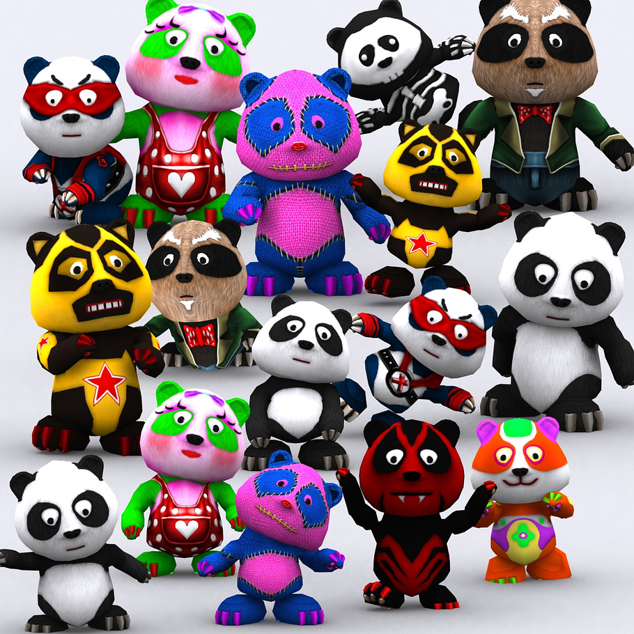3DRT - Toonpets pandas in Fantasy - product preview 3