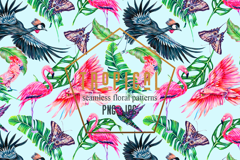 Tropical jungle patterns in Patterns - product preview 8