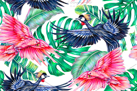 Tropical jungle patterns in Patterns - product preview 1