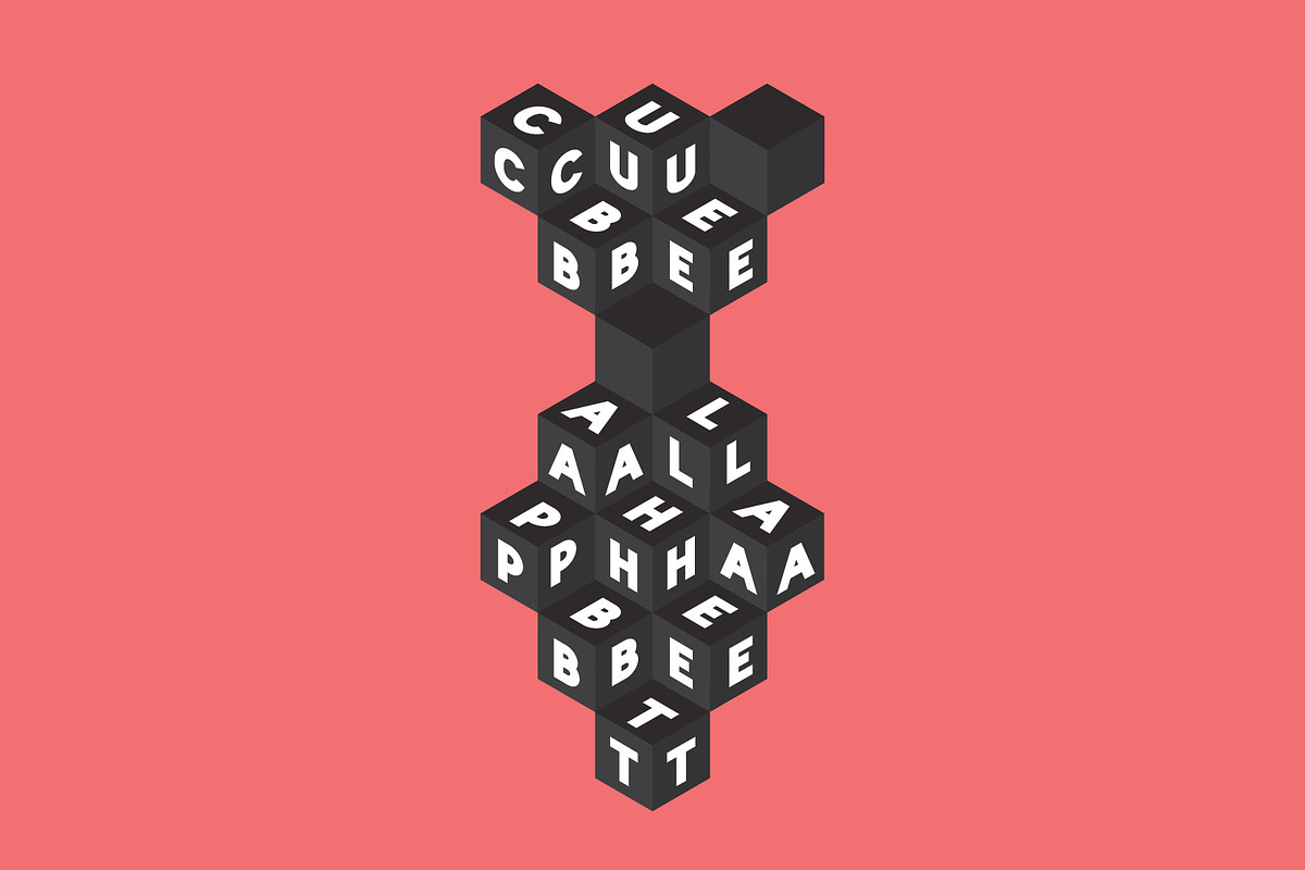 Vector Alphabet. Cube in Symbol Fonts - product preview 8