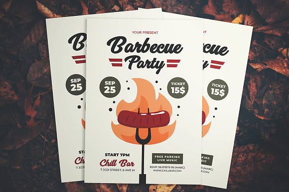 Barbecue Party Flyer in Flyer Templates - product preview 1