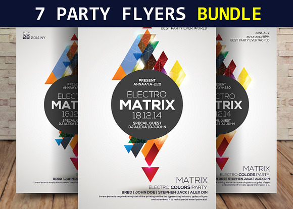 7 Party Flyers Bundle in Flyer Templates - product preview 7