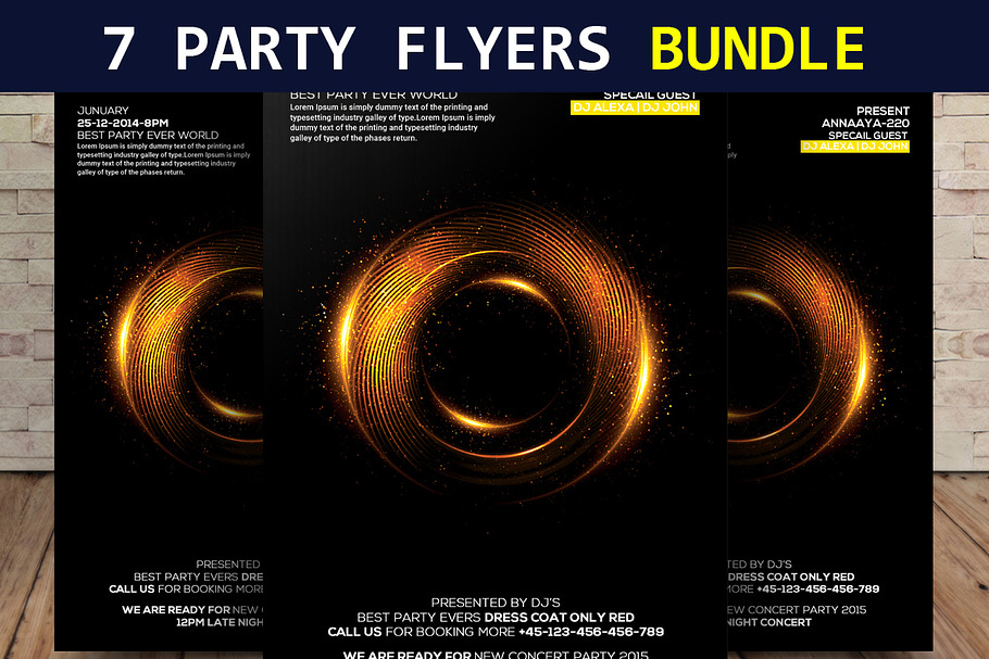 07 Party Flyers Bundle in Flyer Templates - product preview 8