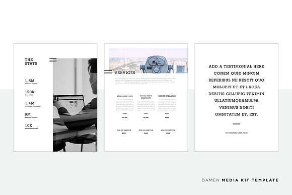 Damen Media Kit Template in Brochure Templates - product preview 2