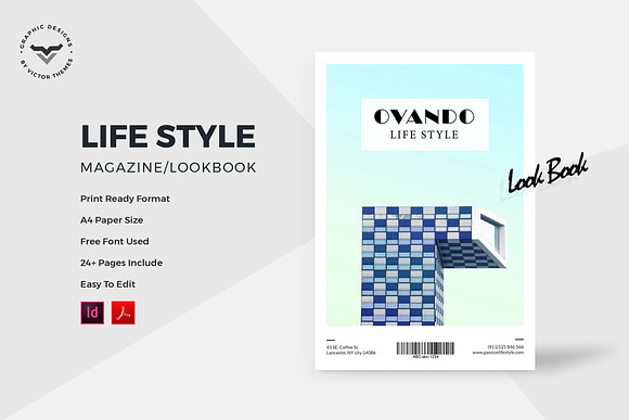 Lifestyle Magazine Lookbook Template in Magazine Templates - product preview 2