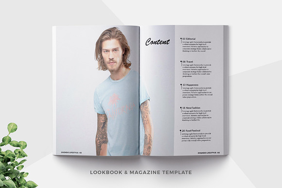 Lifestyle Magazine Lookbook Template in Magazine Templates - product preview 3