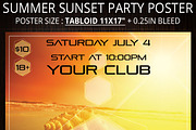 Summer Sunset Party Poster