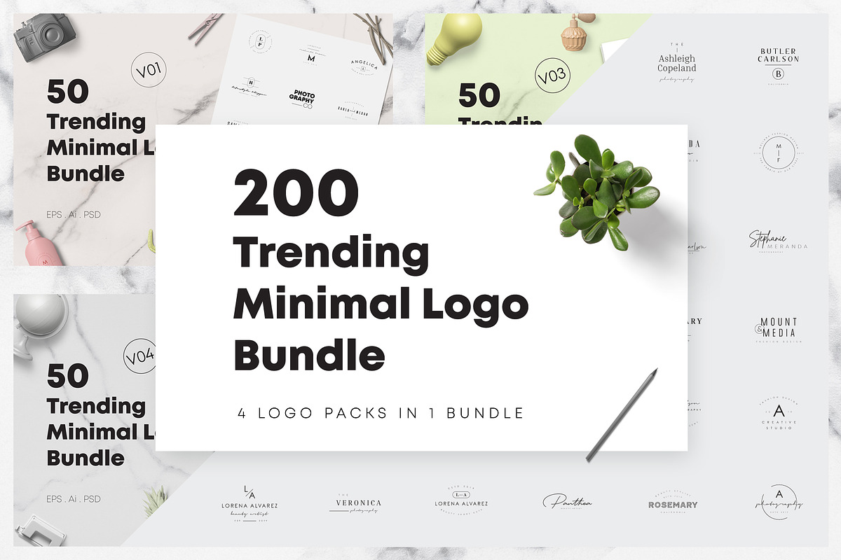 200 Trending Minimal Logo Bundle in Logo Templates - product preview 8