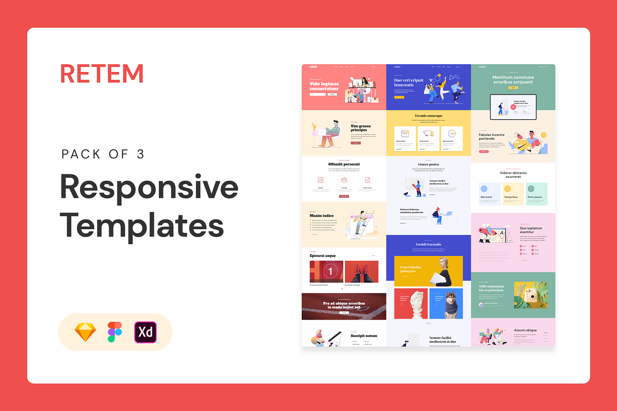 RETEM – Responsive Templates in Landing Page Templates - product preview 8