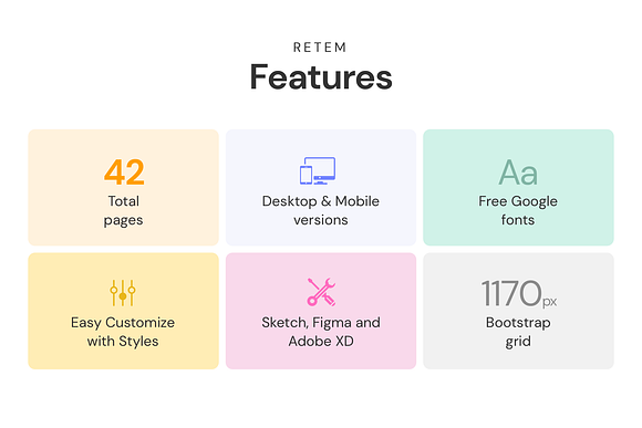 RETEM – Responsive Templates in Landing Page Templates - product preview 1