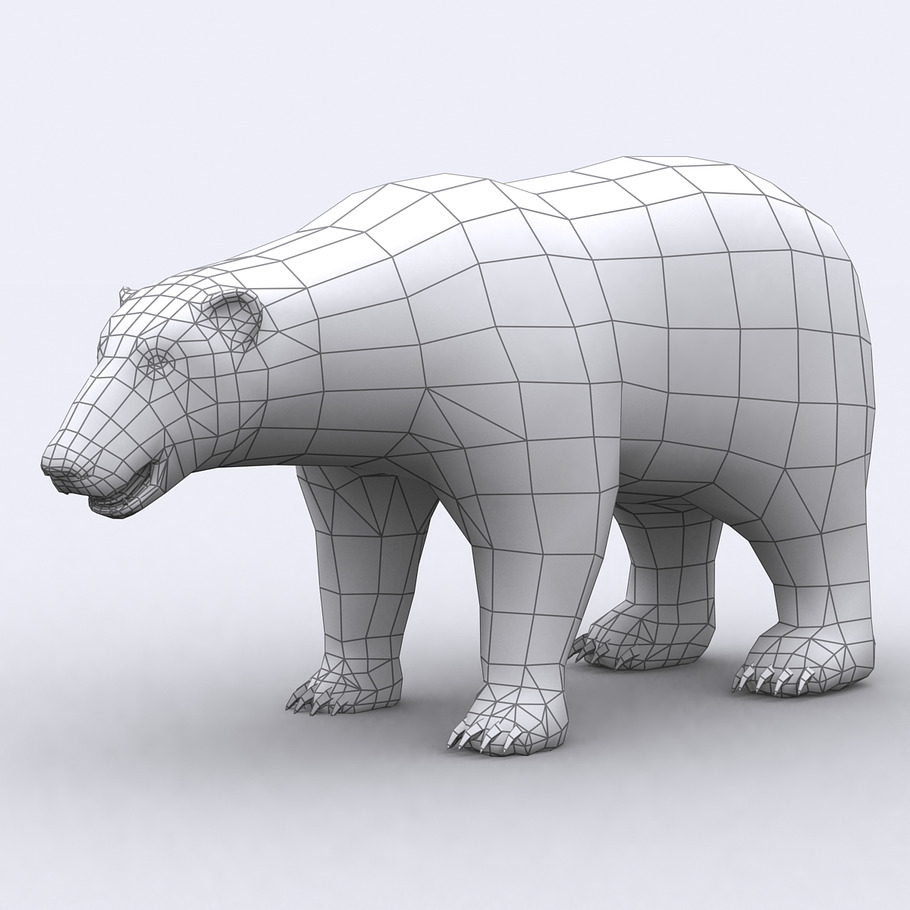 3DRT - Wild animals -Polar bear in Animals - product preview 2