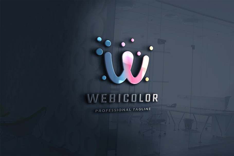 Web Color Letter W Logo