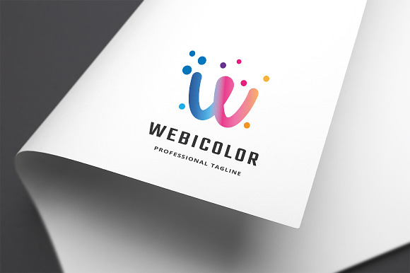 Web Color Letter W Logo in Logo Templates - product preview 1