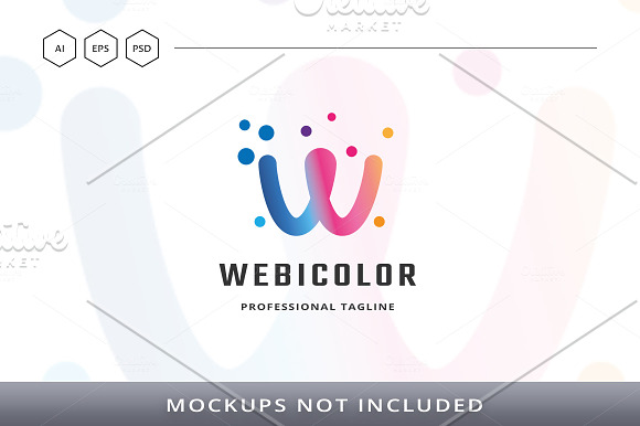 Web Color Letter W Logo in Logo Templates - product preview 3